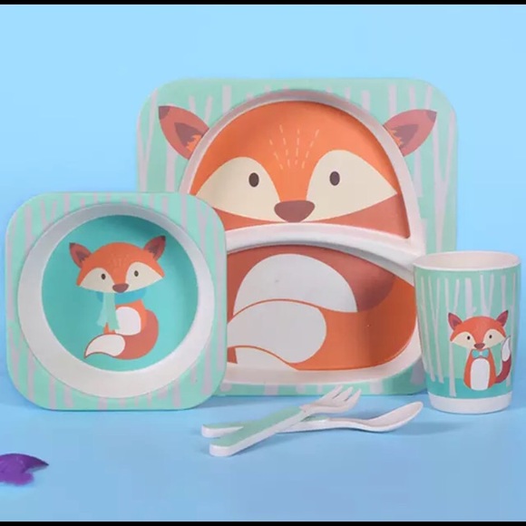 Other - Bamboo Kids Dish Set ~ Fox ~ NWT